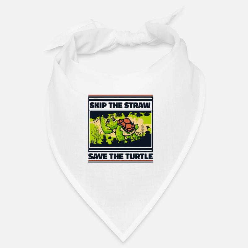 Skip The Straw Save The Turtle Tortoise Bandana