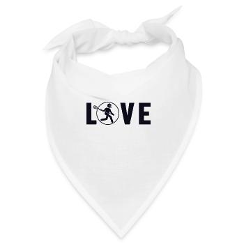 Lacrosse Love Intercrosse Lax Spieler Polocrosse - Bandana - Weiß - Vorne
