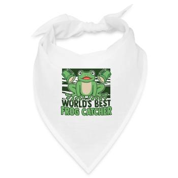World's Best Frog Catcher Kröte Kaulquappe Frosch - Bandana - Weiß - Vorne