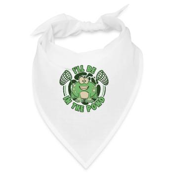 I'll Be In The Pond Kaulquappe Laubfrosch Frosch - Bandana - Weiß - Vorne