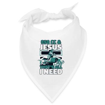 850 CC And Jesus That's All I Need Snowmobile - Bandana - Weiß - Vorne