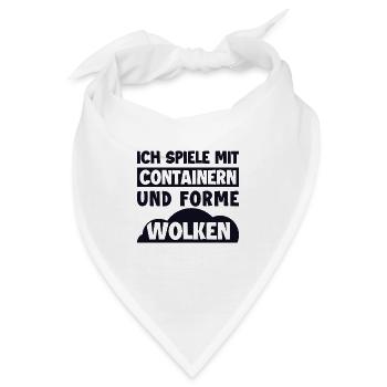 Ich Spiele Mit Containern Informatiker Admin - Bandana - Weiß - Vorne