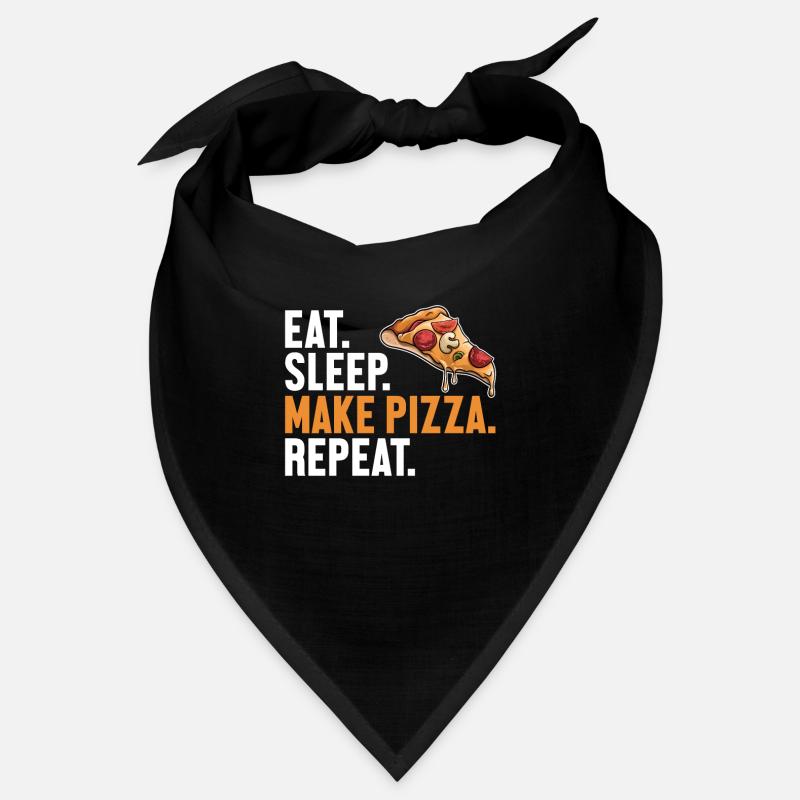 Eat Sleep Make Pizza Repeat Pizzablech Pizzaofen Bandana