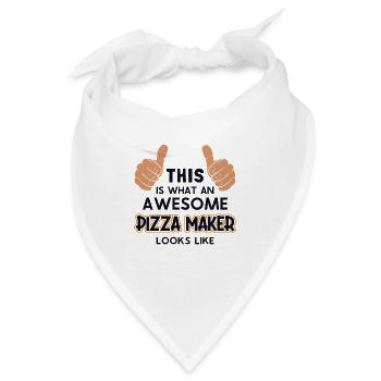 This Is What An Awesome Pizza Maker Looks Like - Bandana - Weiß - Vorne