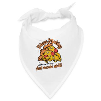 Like Cooking But Needs Skill Pizza Pizzablech - Bandana - Weiß - Vorne