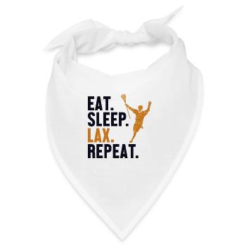 Eat Sleep Lax Repeat Intercrosse Lax Spieler - Bandana - Weiß - Vorne