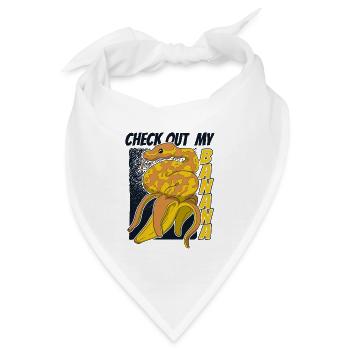 Check Out My Banana Python Schlange Banana Ball - Bandana - Weiß - Vorne