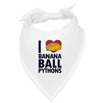 I love Banana Ball Pythons Schlange Banana Ball - Bandana - Weiß - Vorne