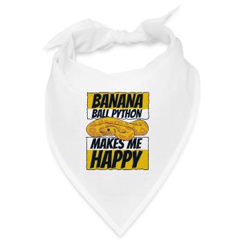 Makes Me Happy Schlange Python Banana Ball Python - Bandana - Weiß - Vorne