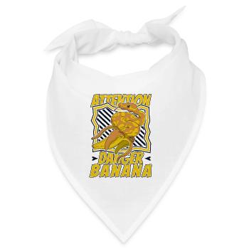Attention Danger Banana Python Schlange Banana - Bandana - Weiß - Vorne