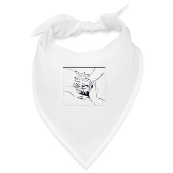 Schrebergarten Kleingarten Gartenbau Gärtner - Bandana - Weiß - Vorne