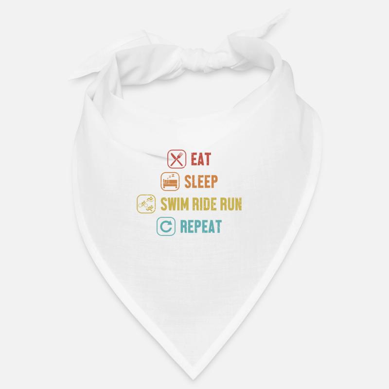 Manger dormir Natation Course Course Répéter l’entraînement des triathlètes Bandana