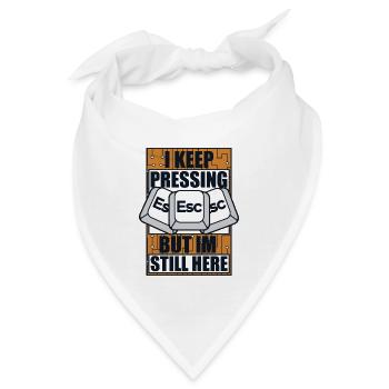 I Keep Pressing Esc Informatiker Admin - Bandana - Weiß - Vorne