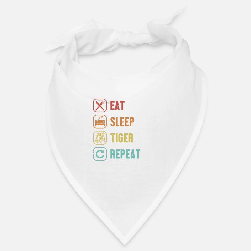 Eat Sleep Tiger Repeat Wildkatze Raubkatze Bandana