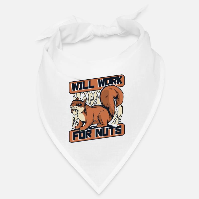 Will Work For Nuts Grauhörnchen Squirrel Bandana