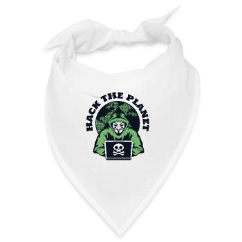 Hack The Planet Phishing Sniffer Social - Bandana - Weiß - Vorne