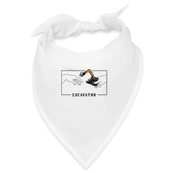 Michelangelo Creation of Adam Excavator - Bandana - Weiß - Vorne