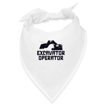 Excavator Operator Excavator Seilbagger - Bandana - Weiß - Vorne