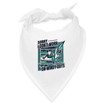 I Don't Work On Windy Days Wassersport Surfer - Bandana - Weiß - Vorne