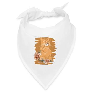 Miezekatze Kätzchen Hauskatze Katzenliebhaber - Bandana - Weiß - Vorne