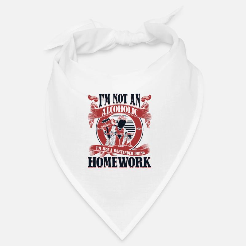 Not An Alcoholic Just A Bartender Doing Homework Bandana