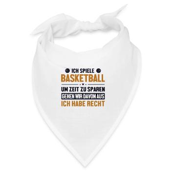 Basketballspieler hat immer Recht Basketballkorb - Bandana - Weiß - Vorne