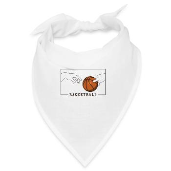 Michelangelo Creation of Adam Basketball - Bandana - Weiß - Vorne