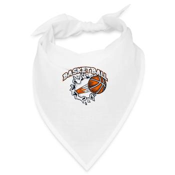 Basketballspieler Basketballer Basketballkorb - Bandana - Weiß - Vorne