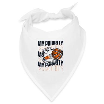 My Priority Basketballer Basketballkorb Basketball - Bandana - Weiß - Vorne