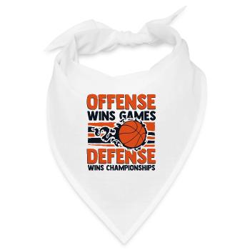 Offense Wins Games Defense Wins Championships - Bandana - Weiß - Vorne