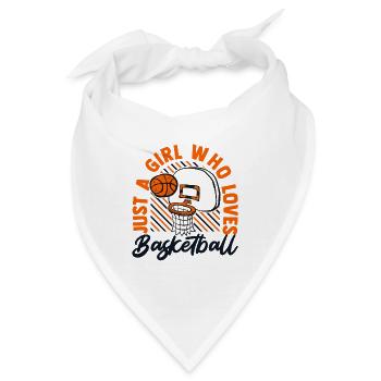 Just A Girl Who Loves Basketball Basketballer - Bandana - Weiß - Vorne