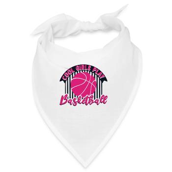 Cool Girls Play Basketball Basketballkorb - Bandana - Weiß - Vorne