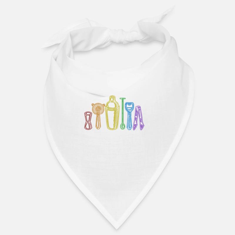 Bartender LGBT Rainbow Mixologist Bartender Barmaid Bandana