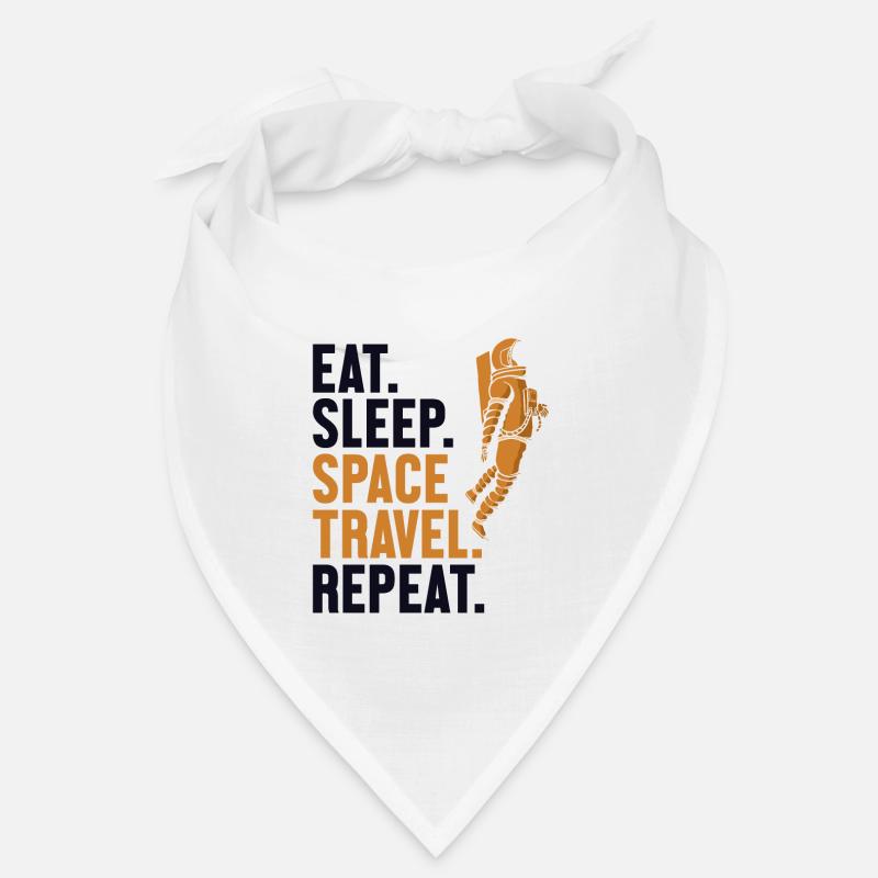 Manger dormir Espace Voyage Répéter Raumschiff Bandana