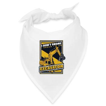 I Dream I'm An Excavator Excavator Seilbagger - Bandana - Weiß - Vorne
