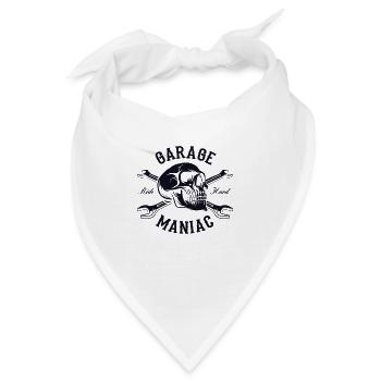 Garage Maniac Autoschrauber Automechaniker Kfz - Bandana - Weiß - Vorne