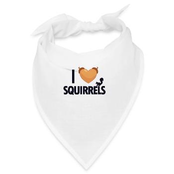 I love Squirrels Squirrel Fuchshörnchen - Bandana - Weiß - Vorne