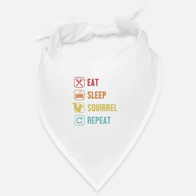 Eat Sleep Squirrel Repeat Squirrel Grauhörnchen Bandana