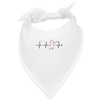 Kendo Heartbeat Kata Kenjutsu Shinai Samurai Kendo - Bandana - Weiß - Vorne