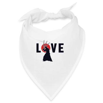 Love Kata Kenjutsu Katana Samurai Kendo - Bandana - Weiß - Vorne