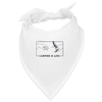 Michelangelo Creation of Adam Camping Zelten - Bandana - Weiß - Vorne
