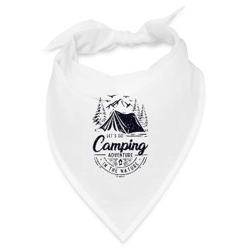 Let's Go Camping Adventure Zelten Glamping Camper - Bandana - Weiß - Vorne