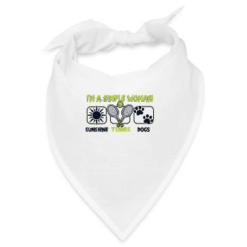 Simple Woman Sunshine Tennis Dogs Tennisschläger - Bandana - Weiß - Vorne