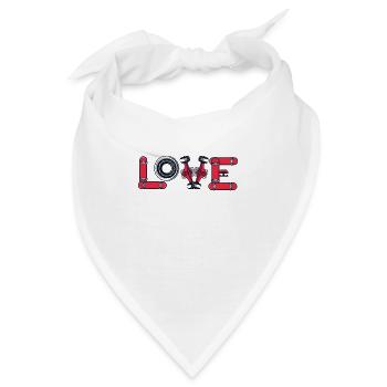 Love Skaterboy Skatepark Skatergirl Skater - Bandana - Weiß - Vorne