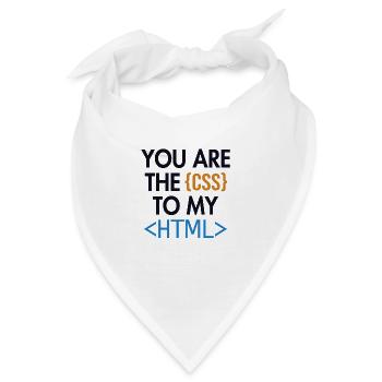 You are the CSS to my HTML Developer Coder - Bandana - Weiß - Vorne