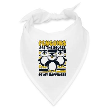 Penguins Are The Source Of My Happiness Seevogel - Bandana - Weiß - Vorne