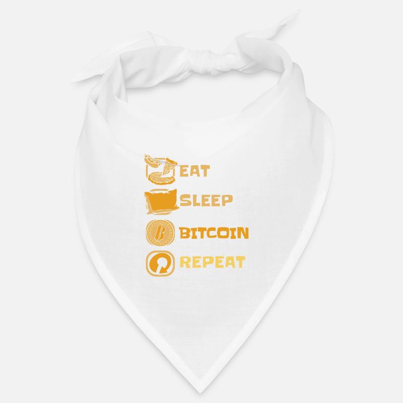 Manger dormir Bitcoin Répéter Crypto-monnaie Blockchain Bandana