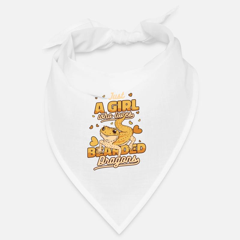 Mädchen, das Bartagamen liebt Pogona Eidechse Bandana