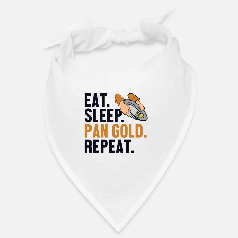 Manger Sleep Pan Gold Répéter Prospection Miner Gold Bandana