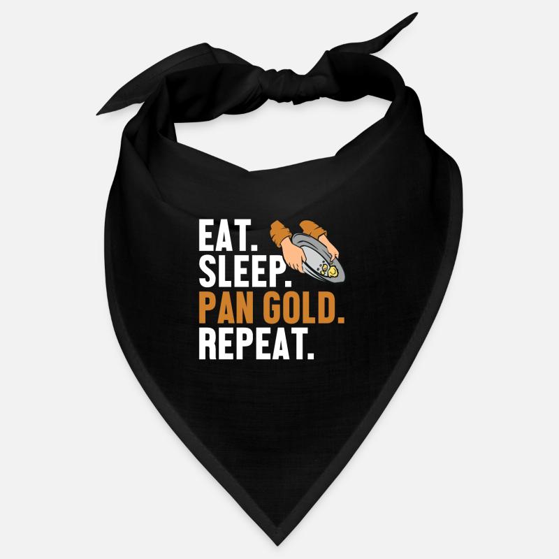 Manger Sleep Pan Gold Répéter Prospection Miner Gold Bandana